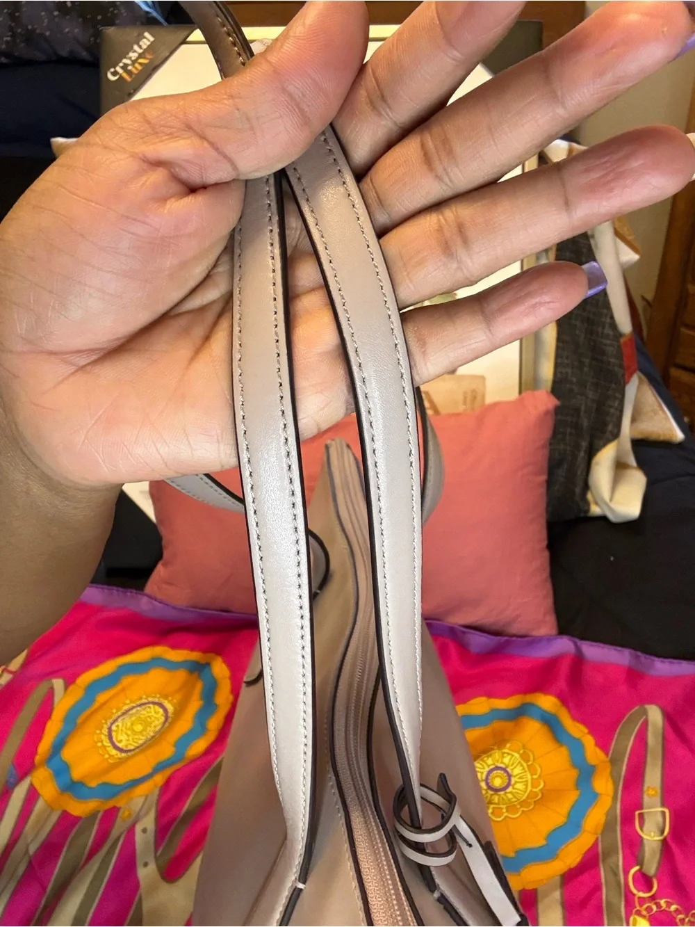 kate spade Pale Pink Leather Tote with Bow Charm Accent - Picture 8 of 16